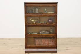 Craftsman Antique Oak 4 Stack Lawyer Office Bookcase, Viking