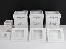 Vintage Victoria Czecho-Slovakia Porcelain Canisters Blue ...