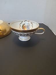 2)Gloria Tea Cups Fine Porcelain And 1 Dorlexa China Co. Hand Painted 22k. Gold | eBay