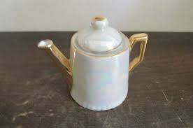 Vintage Germany Porcelain Miniature Pearl Tea Set On Tray | eBay