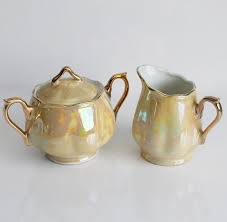 Yellow Luster Creamer and Sugar Set, Alison Fine China, Vintage Individual Serving Pieces - Etsy Canada