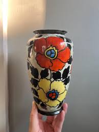 Vintage Multi-colored Floral Vase From Japan | Vintage ...