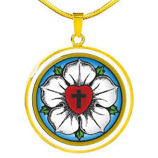 Luther Rose Pendant Necklace – Ruby Peach