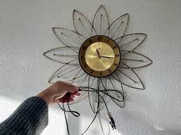 Vintage Lux Starburst Wall Clock: Mid-century Modern Atomic Decor - Etsy Australia