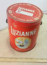 Vintage LUZIANNE 3LB Coffee & Chicory Red Tin Can w/ Lid ...