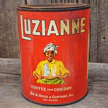 Antique Luzianne Coffee and Chicory Advertising Tin Can Wm ...