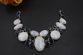 Natural Moonstone and Blue Topaz Stone Handmade Silver ...