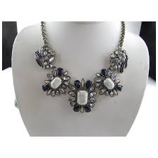 Loft Statement Floral Necklace on a Gold Tone Chain. For ...