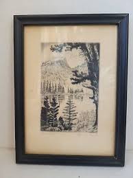 Lyman Byxbe "Bear Lake " Vintage Etching, Signed by artist ...