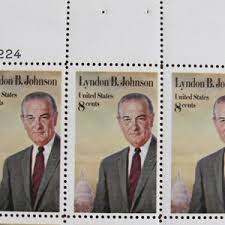 1973 Lyndon B. Johnson (16 Unused Mint Block 8 Cent Stamps) - Etsy