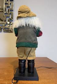 Vintage Fishing Santa Claus Holiday 17" Christmas Animatronic Animated Rare | eBay