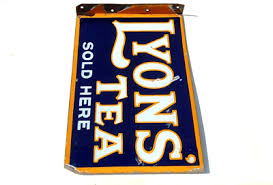 1940s Vintage Lyons Tea Advertising Double Sided Enamel Sign Board Rare EB330 | eBay.de