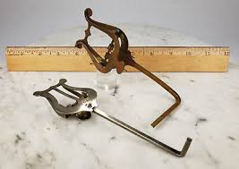 2x Vintage Antique Lyre Shaped Music Holder Clip Frank ...