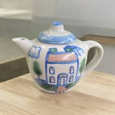 M.A. Hadley House Teapot Retired Folk Art Cottagecore Style - Etsy