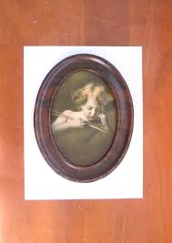 Cupid Asleep, Cherub Lithograph Copyright 1897 by M.B. ...