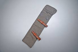 WWII GERMAN ZELTBAHN TENT POLES, BAKELITE PEGS & BAG - DATED ...