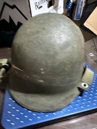 VTG WW2 US Army Schlueter M1 Helmet Combat Military Green ...
