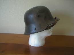 ORIGINAL WW1 M17 CAMOUFLAGE GERMAN STEEL HELMET. COMPLETE ...
