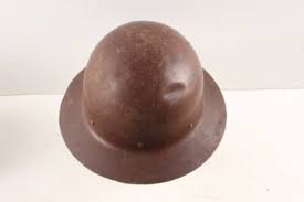Vintage World War Military Or Civil Defense Steel Helmet ...