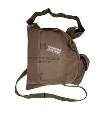 U.S. Military OD Green Canvas M17 Gas Mask Bag USED ...