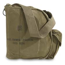U.S. Military Surplus M17 Canvas Gas Mask Bag, Used ...