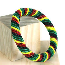Set Of 12 Maasai Beaded Bracelet - Round Rasta - Africa Imports