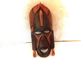 Decorative African Masaai "kenya Karibu" Tribal Mask With 2 Wooden Daggers - Kenya Ethnicity - Etsy