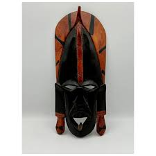 Tribal Wooden Mask Carved and Painted. For Sale at Ruby Lane