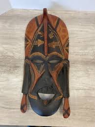 Large Primitive Tribal Vintage African Mask Hand Carved Wood Native Art Kenya | eBay
