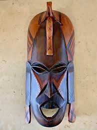 Unusual Vintage Hand Carved Tribal Mask. 39cm Tall | eBay Australia