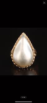 Mabe Pearl Teardrop Ring — Esteemable Objects