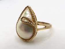 Yellow Gold Natural Pearl Ring 8 Ring Fine Rings for sale | eBay