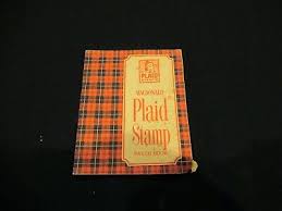 MacDonald Plaid Stamps book, c. 1965 | eBay