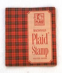 Macdonald Plaid Stamp Saver Book circa 1950-1960s remnant of ...