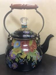 MacKenzie Childs Flower Market Enameled Water Kettle Tea Pot ...