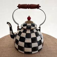 Mackenzie-childs 3 Qt. Tea Kettle, Hand Painted Enamel in ...