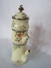 MacKenzie Childs Stacked Camp Yellow Roses Enamel Teapot ...