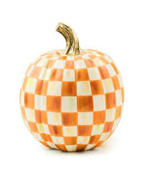 Orange Check Small Pumpkin Neubauer's Flowers