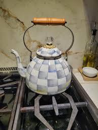 MacKenzie-Childs Sterling Check 3-Qt. Tea Kettle - Macy's