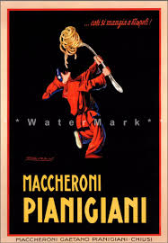 Pianigiani Maccheroni 1922 Italian Pasta Art Vintage Poster Print Kitchen Decor | eBay