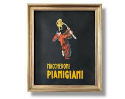 Manifesto MACCHERONI PIANIGIANI Acrilico Su Canvas - Etsy