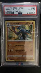2020 Pokemon Sword & Shield Champion's Path 026 Machamp-holo PSA 10 | GameStop