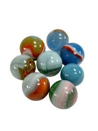 Vintage Player Marbles .60in Lot of 8 Multicolor Agate ...
