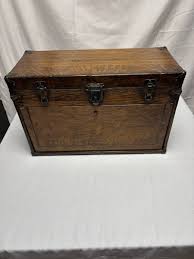 ORIGINAL Antique Machinist Oak Wood Tool Box Chest- 6 Drawer ...