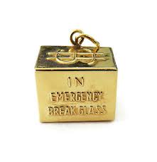 14K Yellow Gold " Mad Money " Box Charm Necklace Pendant ~ 3.1g | eBay