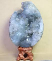 0.99lb Natural Gorgeous Sky Blue Celestite Geode Rough Reiki ...