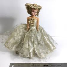 MCM Fashion Doll in Champagne Satin Gown W/ Silver Netting ...