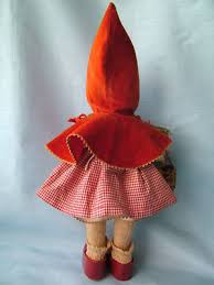 Antique Lenci Felt Doll Original Little Red Riding Hood | #179343346