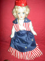 PAIR 1930s era, patriotically dressed, compo Mary Hoyer type ...