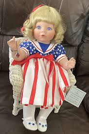 VTG Danbury Mint Porcelain Doll Susan Wakeen Blonde Blue ...